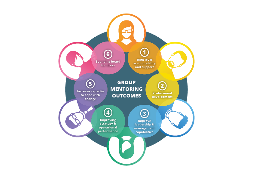 Group mentoring outcomes Infographic